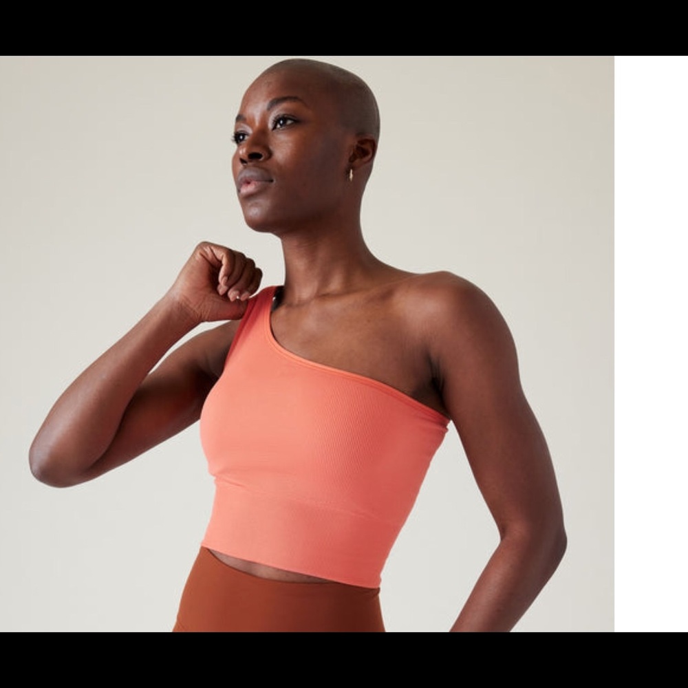 New with tag. Athleta Aurora seamless one shoulder tank top.